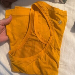 Lululemon Orange Racerback Tank Top